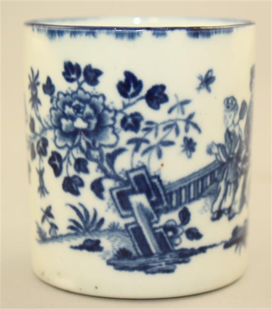 A Worcester Three Ladies pattern coffee can, c.1780, 6.1cm